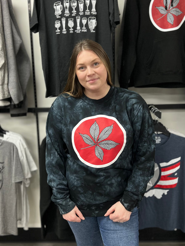 Buckeye Leaf Grey Tee - Four Acre Clothing Co.