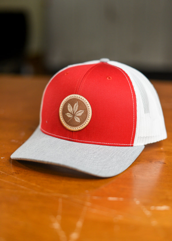 Leather Buckeye Leaf Hat Four Acre Clothing