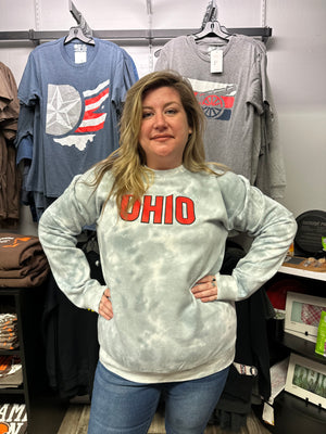 Vintage Ohio Tie Dye Crew Sweatshirt