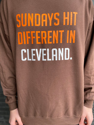 Sundays Hit Different in Cleveland Crewneck